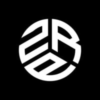 diseño de logotipo de letra zrp sobre fondo negro. concepto de logotipo de letra inicial creativa zrp. diseño de letras zrp. vector