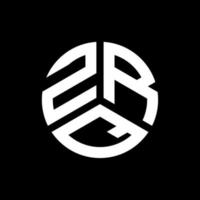 ZRQ letter logo design on black background. ZRQ creative initials letter logo concept. ZRQ letter design. vector