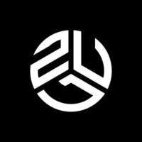 ZUL letter logo design on black background. ZUL creative initials letter logo concept. ZUL letter design. vector