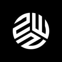 ZWZ letter logo design on black background. ZWZ creative initials letter logo concept. ZWZ letter design. vector