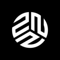 ZNZ letter logo design on black background. ZNZ creative initials letter logo concept. ZNZ letter design. vector