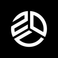 diseño del logotipo de la letra zov sobre fondo negro. concepto de logotipo de letra inicial creativa zov. diseño de letras zov. vector