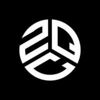 ZQC letter logo design on black background. ZQC creative initials letter logo concept. ZQC letter design. vector