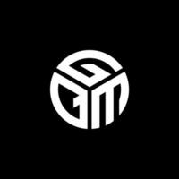 GQM letter logo design on black background. GQM creative initials letter logo concept. GQM letter design. vector