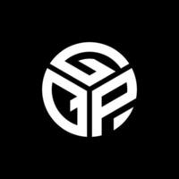 diseño de logotipo de letra gqp sobre fondo negro. concepto de logotipo de letra de iniciales creativas gqp. diseño de letras gqp. vector