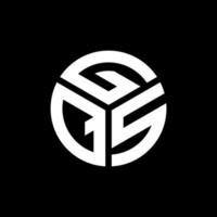 GQS letter logo design on black background. GQS creative initials letter logo concept. GQS letter design. vector