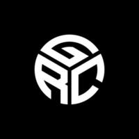 GRC letter logo design on black background. GRC creative initials letter logo concept. GRC letter design. vector