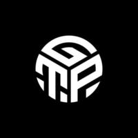 GTP letter logo design on black background. GTP creative initials letter logo concept. GTP letter design. vector