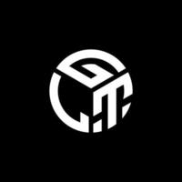 GLT letter logo design on black background. GLT creative initials letter logo concept. GLT letter design. vector