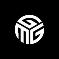 GMG letter logo design on black background. GMG creative initials letter logo concept. GMG letter design. vector
