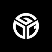 GOQ letter logo design on black background. GOQ creative initials letter logo concept. GOQ letter design. vector
