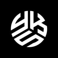 YKS letter logo design on black background. YKS creative initials letter logo concept. YKS letter design. vector