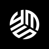 YMS letter logo design on black background. YMS creative initials letter logo concept. YMS letter design. vector