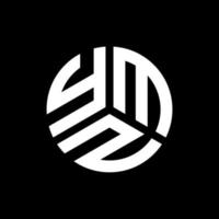 YMZ letter logo design on black background. YMZ creative initials letter logo concept. YMZ letter design. vector