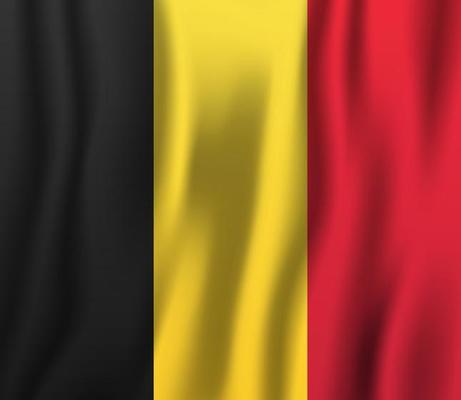 Belgium realistic waving flag vector illustration. National country background symbol. Independence day