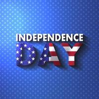 tarjeta de letras de caligrafía del 4 de julio feliz día de la independencia. vector de ilustración de fondo de Estados Unidos. diseño de texto con los colores de la bandera americana