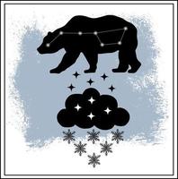 constellation ursa major starfall cloud cloud snowing vector