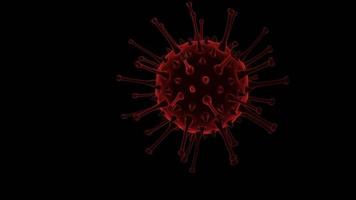 il virus covid-19 muta o sviluppa un ceppo. entra nel corpo dalla testa ai polmoni e attacca i polmoni, il sistema respiratorio. Rendering 3d del concetto di coronavirus. mutazione da alfa delta ed epsilon omcron video