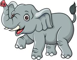 Cartoon elephant isolated on white background