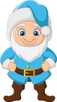 Cartoon funny happy dwarf posing vector