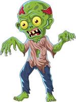 Cartoon zombie isolated on white background vector