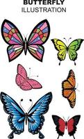 diseño de ilustración de mariposa vector