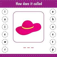 Add missed letters. Hat vector