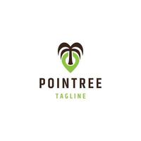 Point and palm location logo icon design template flat vector