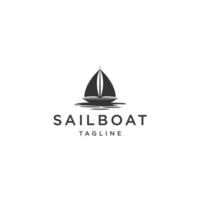 Sailboat logo icon design template vector