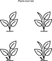 icono de planta aislado sobre fondo blanco. icono de línea delgada contorno símbolo de planta lineal para logotipo, web, aplicación, ui. icono de signo simple. vector