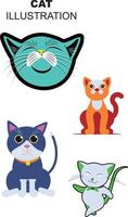 CAT ILLUSTRATION DESIGN vector