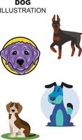 DOG ILLUSTRATION DESIGN vector