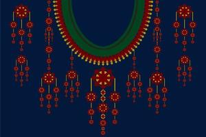 Traditional and Retro Style Fabric Design. Designed to be used to Decorate the Neck and More. vector