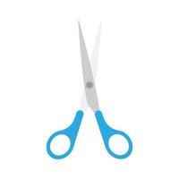 Isolated blue scissors realistic Royalty Free Vector Image