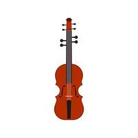 ilustración de instrumento de música de vector de violín icono musical. Fondo de cuerda de arco de melodía de sonido aislado clásico. orquesta viola arte