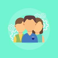 Teamwork business people together symbol. Professional team person group vector. Togetherness partnership work success connection. Management agreement brainstorming icon office. Illustration support vector