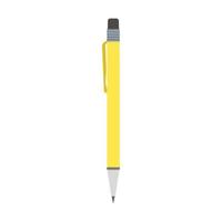 Yellow pen vector flat illustration design isolated on white background