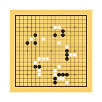 Go game board chinese vector. Play illustration China strategy vector