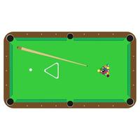 Table pool billiard vector. Sport cue , ball snooker illustration. vector