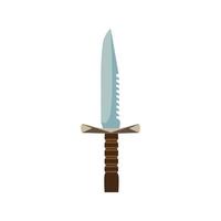 Knife sword weapon ancient vector illustration isolated design. Sharp military war medieal dagger warrior