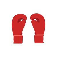 ilustración de vector rojo de guantes de boxeo. lucha boxeador aislado ponche deporte equipo