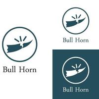 logotipo de cuerno de cabeza de toro. utilizando un concepto de diseño de plantilla de ilustración vectorial.