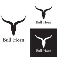 logotipo de cuerno de cabeza de toro. utilizando un concepto de diseño de plantilla de ilustración vectorial.