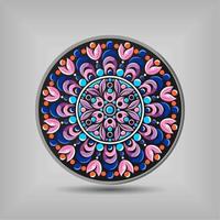 diseño de vector de arte mandala moderno con una hermosa mezcla de colores vector gratis