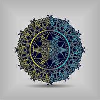 diseño de vector de arte mandala moderno con una hermosa mezcla de colores vector gratis