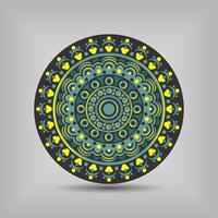 Modern mandala art vector design with a beautiful mix of colours Free Vector