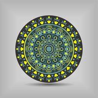 Modern mandala art vector design with a beautiful mix of colours Free Vector