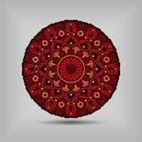 Modern mandala art vector design with a beautiful mix of colours Free Vector