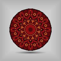 Modern mandala art vector design with a beautiful mix of colours Free Vector