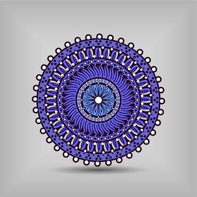 Modern mandala art vector design with a beautiful mix of colours Free Vector